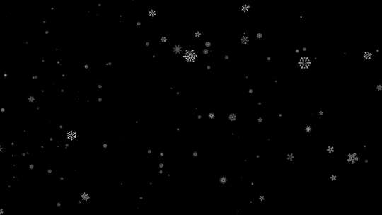 雪花飘落透明素材