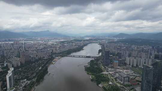 福建福州城市风光航拍