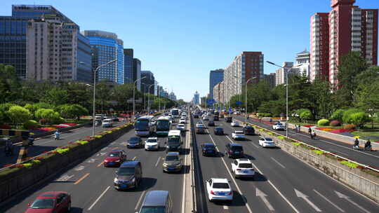 城市道路车流延时