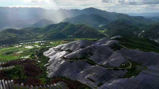 太阳能光伏风力发电站视频素材模板下载