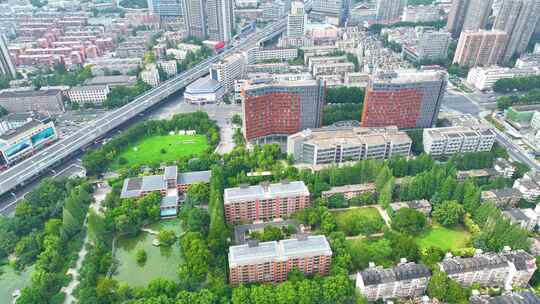 安徽省合肥市城市地标中国科学技术大学东校视频素材模板下载