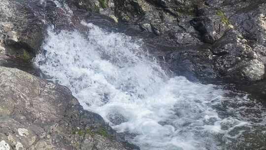 瀑布森林流水大自然小溪水山涧水源泉水山水