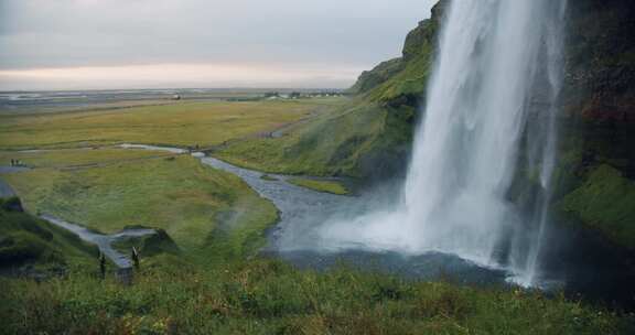 Seljalandsfoss，瀑布，冰岛