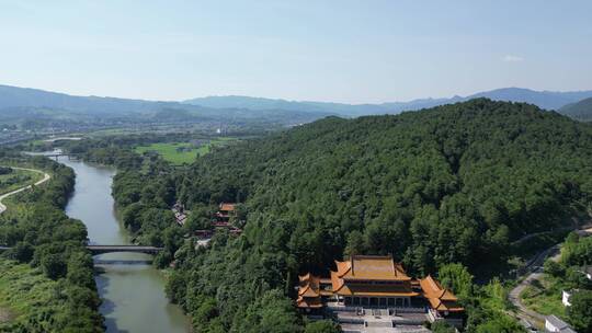 航拍湖南株洲炎帝陵5A景区