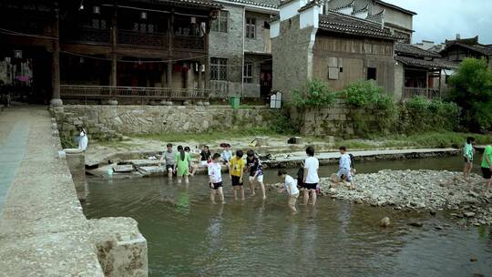 农村小溪视频素材模板下载