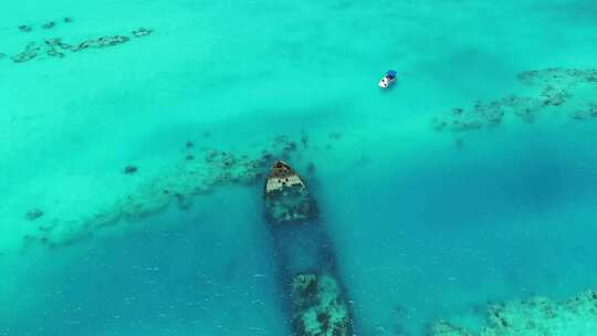 百慕大，HMS Vixen，空中飞行，热带天堂，大西洋，美丽的风景