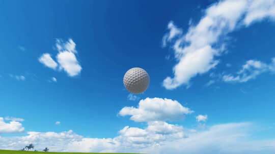 高尔夫球空中飞行