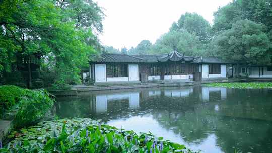 杭州西湖郭庄园林江南烟雨