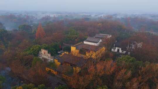 西溪湿地厉杭二公祠航拍