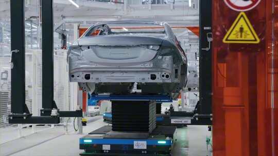 新能源汽车生产线汽车生产流水线视频素材模板下载