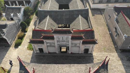 航拍徽派建筑古建筑