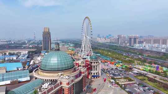 江苏常州江南环球港航拍新北区城市地标风景