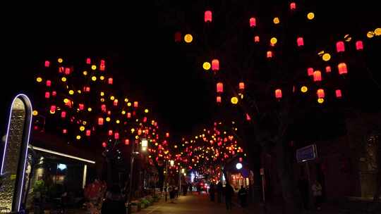 北京模式口古街春节年味市井繁荣视频素材模板下载