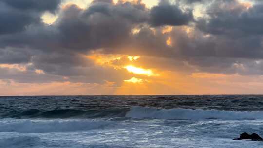 海洋黄昏美景