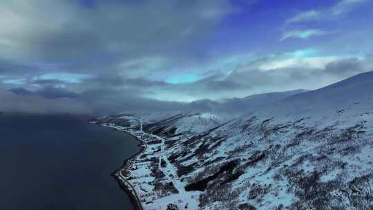 4K航拍挪威特罗姆瑟无限风光景色