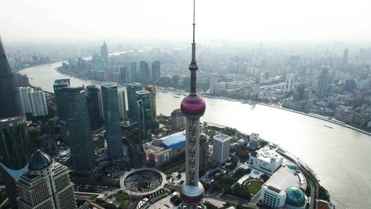 上海东方明珠航拍视频素材模板下载