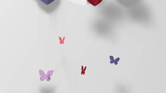 唯美简洁蝴蝶展示标志情人节开场AE模板