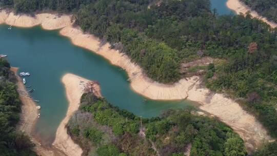 广州从化流溪河景点风光航拍视频素材模板下载