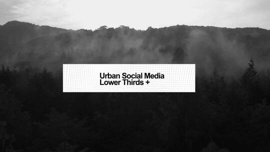 动态城市社交媒体标题字幕条包装AE模板