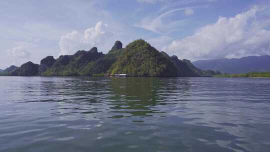 穿越兰卡威国家海洋公园海岛风光平视角