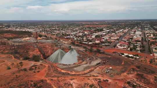 澳大利亚矿业中心阴天，西澳大利亚卡尔古利