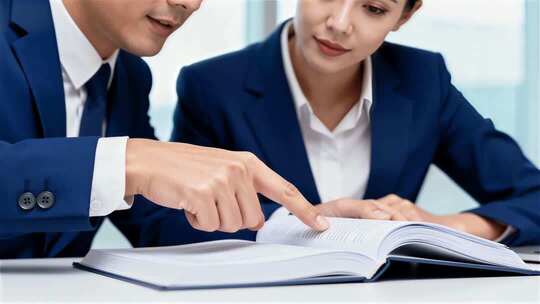 职场精英讨论工作