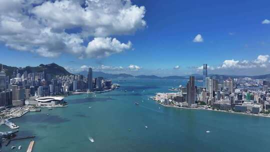 香港维多利亚港航拍