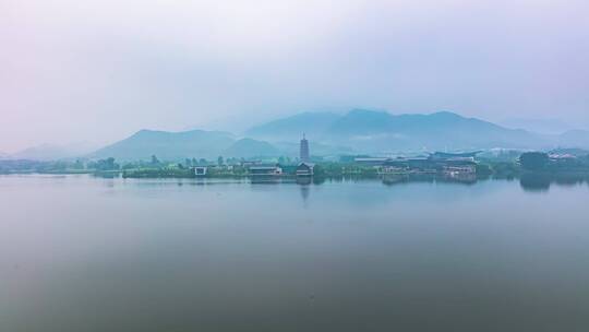 北京雁栖湖晨雾延时视频