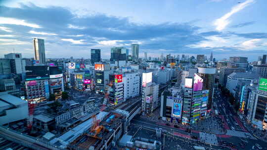 日本东京夜景延时合集