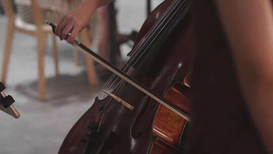 演唱会拉提琴细节特写视频素材模板下载