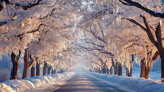 冬天唯美雪景