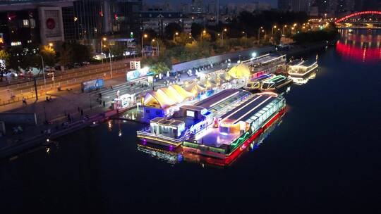 天津之眼航拍 夜景