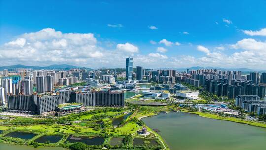 粤港澳大湾区珠海城市航空新城延时