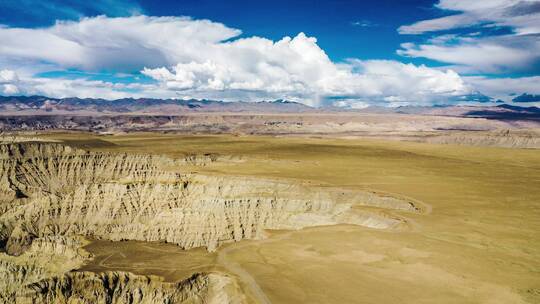 西藏阿里札达土林玛朗峡谷无人自然风光延时视频素材模板下载
