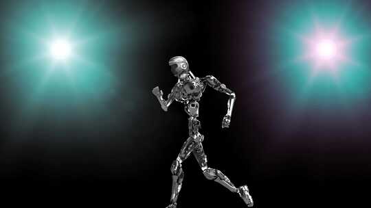 机器人奔跑 机械机甲ai人工智能