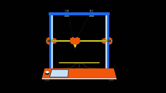 3D打印骨盆模型线卡通动画