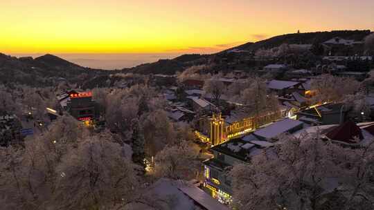 极致庐山冬季雪景风光航拍4k