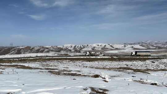 俯瞰雪山空镜头 运动镜头视频素材模板下载