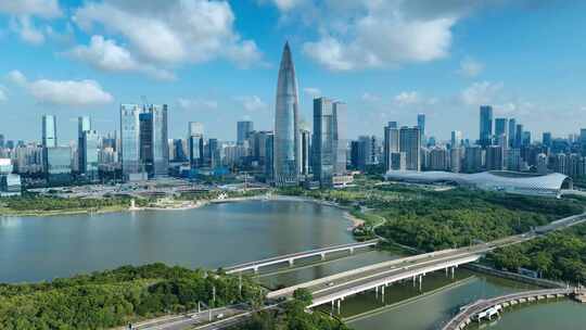 深圳城市风光航拍全景