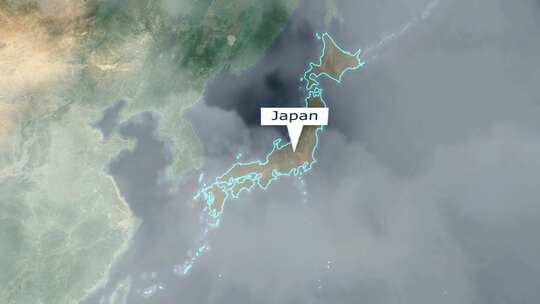 日本地图-云效应