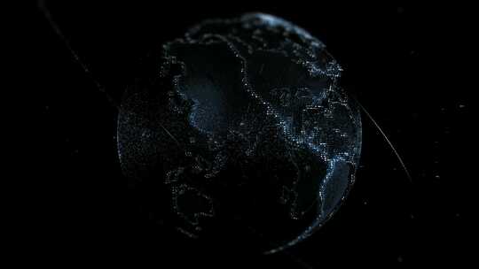 地球俯冲科技地球动画
