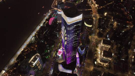 浦西白玉兰大厦夜景