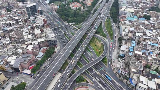 广州番禺区迎宾路洛浦路航拍