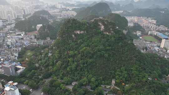 广西柳州马鞍山公园航拍