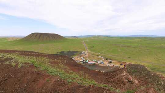 乌兰察布五号六号火山航拍 内蒙古 乌兰哈达