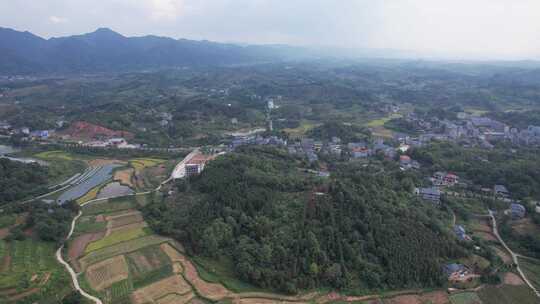 南方丘陵山川河流自然风光航拍