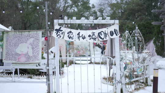 武汉东湖咖啡小镇雪景