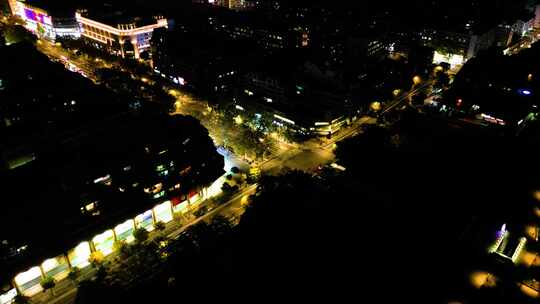 杭州西湖区夜景车流延时摄影