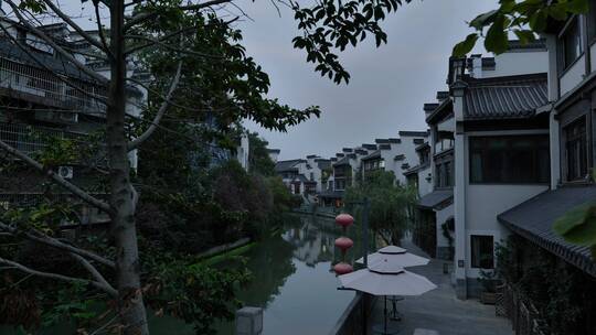 南京秦淮河附近人文建筑景观视频素材模板下载