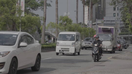 澳门白天车流通行视频素材模板下载